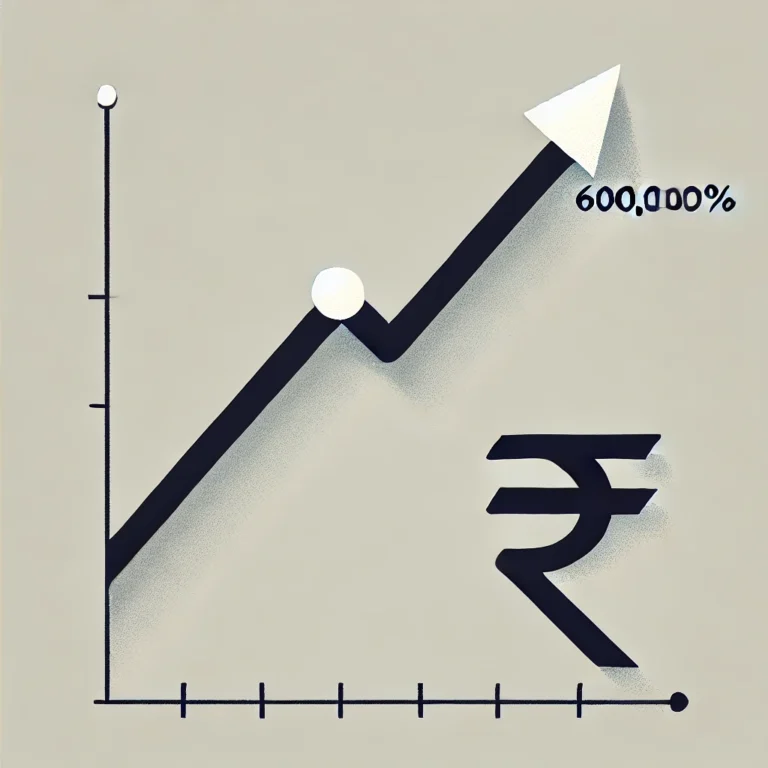 DALL·E 2024-11-19 18.34.07 - A minimalistic illustration depicting a company's share price rising by 600,000% in a few hours